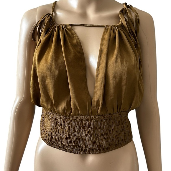 Forever 21 Mustard Yellow Satin Cami Top - Picture 1 of 4